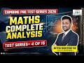 🚀 Combine Pre 15 Days Test Series 2026 | Maths Test 4 Complete Analysis🔥 | Nitesh Bokefode Sir