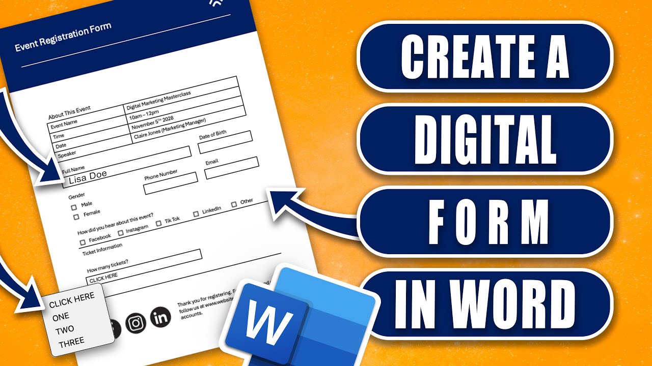 Editable Forms In Word Microsoft Word Tips: Design Fillable Forms with Checkboxes, Text Fields ...
