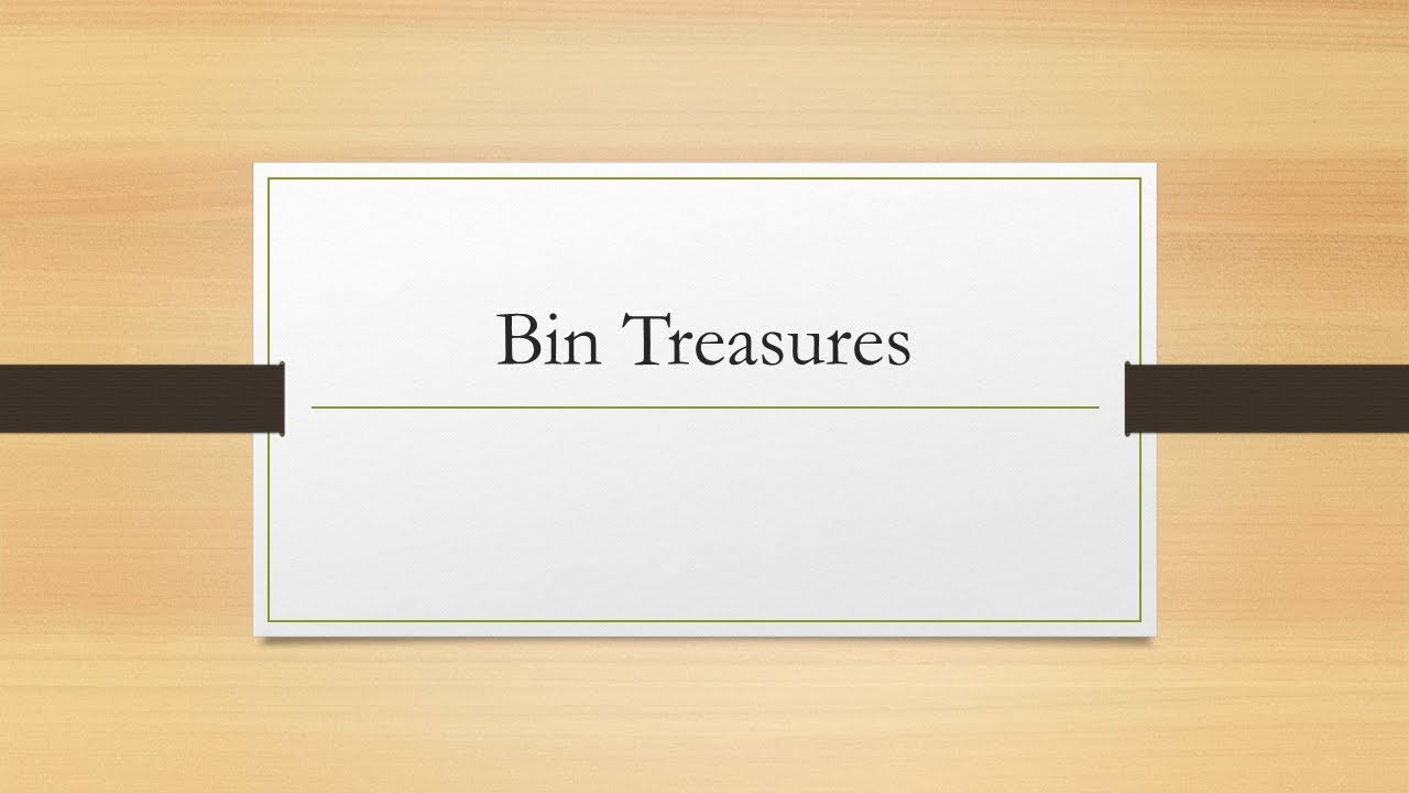 Bin Treasures YouTube