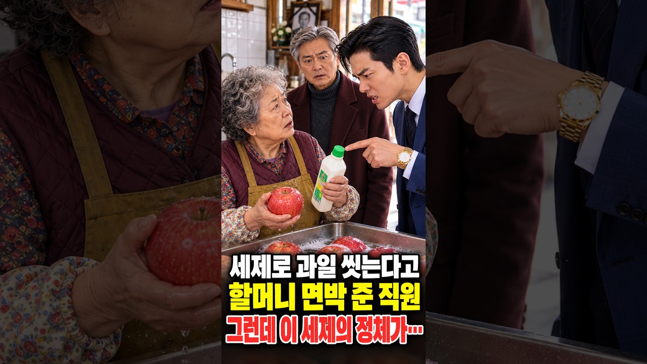 세제로 과일 씻는 할머니 면박한 요식업 직원, 그러나 세제의 정체는...#숏드라마 #시니어드라마 #감동 #제로너스