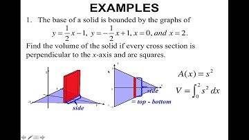 Topic 43-Volumes of Solids with Known Cross Sections