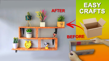 DIY Cardboard Wall Shelf - How to Build a Cheap and Easy Wall Shelf