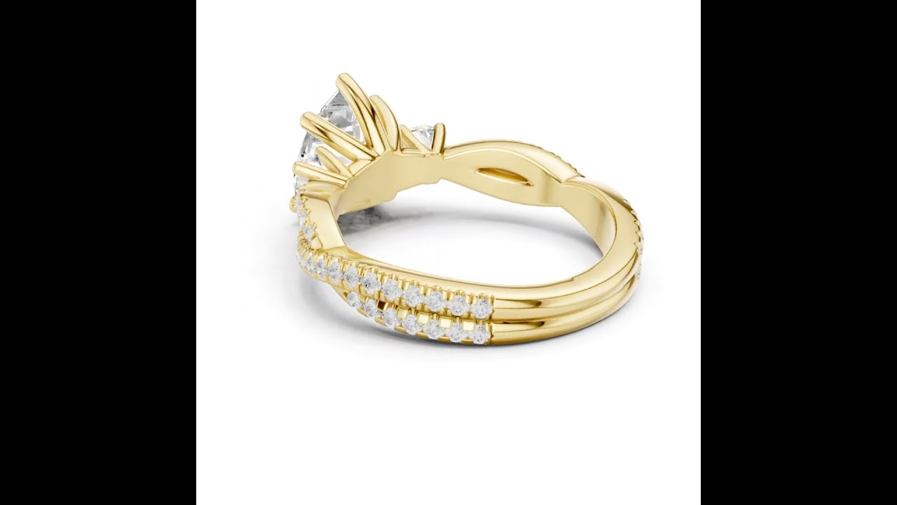 Trio Pear & Round Twisted Ring