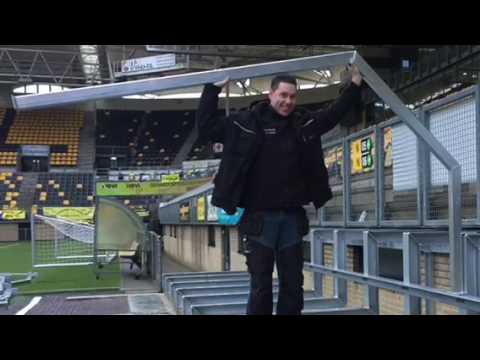 De nieuwe dug out van Roda JC