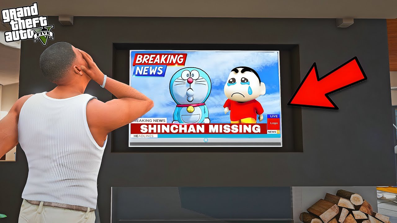 GTA V : Shinchan & Chop Gone Missing in GTA 5 | in Telugu