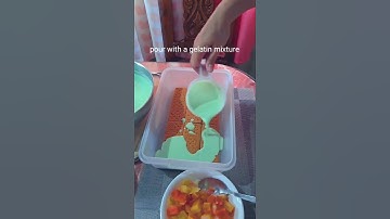 A FRUIT GELATIN GRAHAM CAKE #yummydessert #dessertidea #snack #shorts