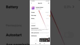 Youcam perfect & yellow pages app version check on redmi note 8 screenshot 1