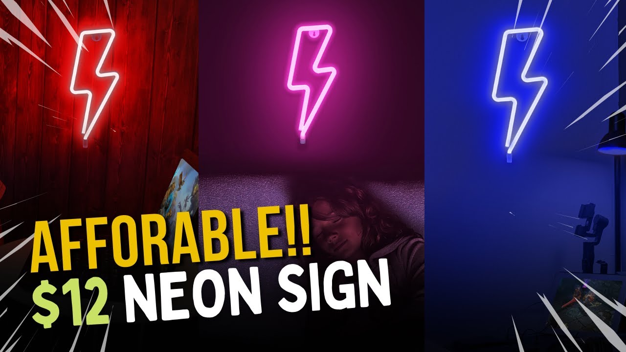 What's inside the box | Lumoonosity Lightning LED neon sign ⚡| Affordable LED lights⚡