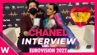 Chanel "SloMo" (Spain Eurovision 2022) Interview after second rehearsal in Turin