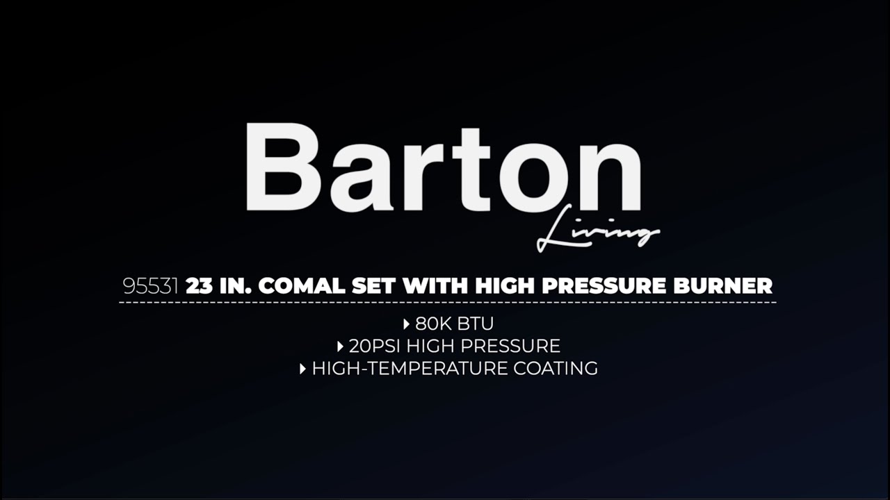 Barton: 23" Concave Comal Set Propane Burner Stove Stand Discada Disc Cooke, 95531