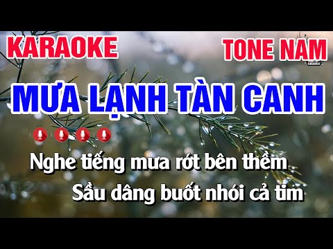 Karaoke Mưa Lạnh Tàn Canh Tone Nam Nhạc Sống | Nguyễn Linh