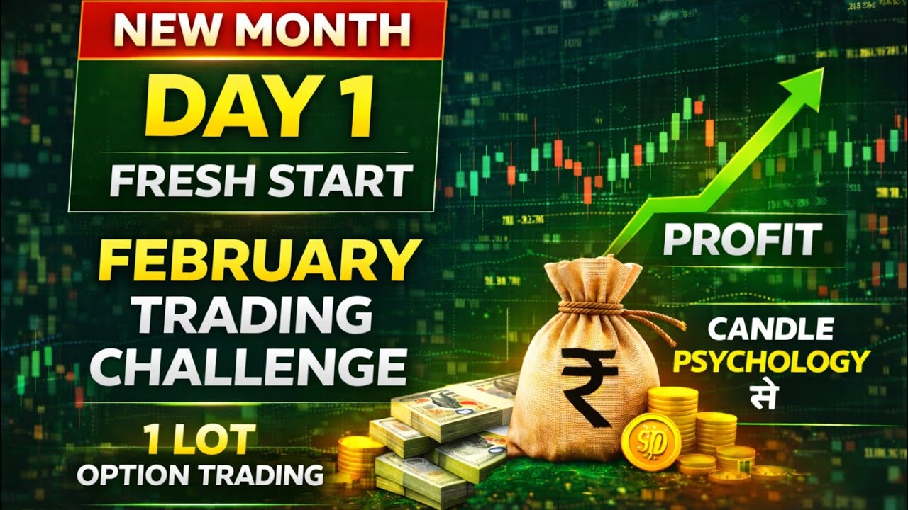 🔥 February Day 1 Trading Challenge | Option Trading with 1 Lot |