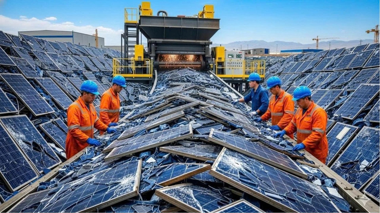 Every Day, 10,000 Solar Panels Are Recycled – The Way They Recycle Them Is Amazing. ☀️♻️