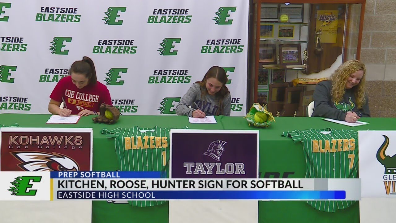 Eastside softball's Jayci Kitchen, Victoria Roose, and Timmery Hunter sign to play in college