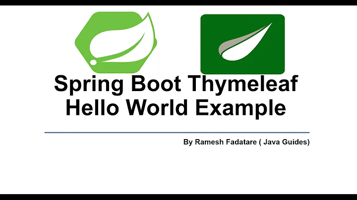 Spring Boot Thymeleaf Hello World Example Tutorial