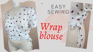 CALMING, NO RUSH SEWING / Wrap blouse/Tutorial for beginners