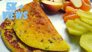 Omelette without egg recipe | No Besan version | முட்டை இல்லாத ஆம்லெட்| Veg omelette |