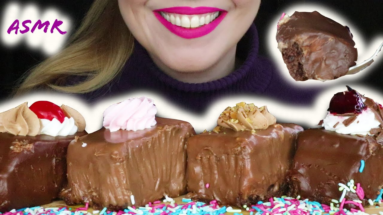 ASSORTED CREAMY CHOCOLATE CAKES 🍰 | No Talking | ASMR Mukbang - 먹방 ...