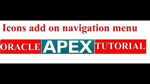Icons add to navigation menu in oracle apex