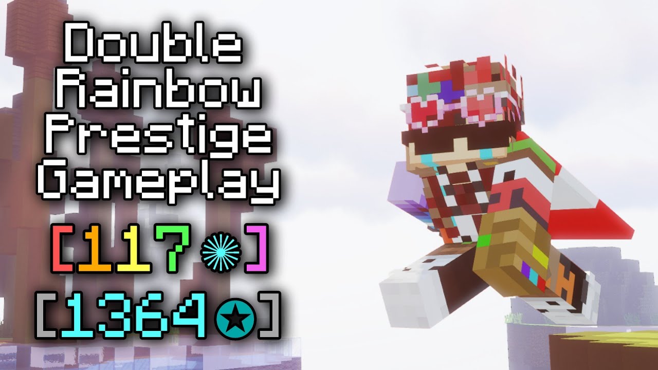 Геймплей Double Rainbow Prestige... | Hypixel Bedwars и Skywars