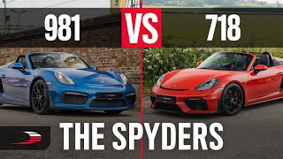 Porsche Boxster Spyder 981 and 718 Spyder comparison!