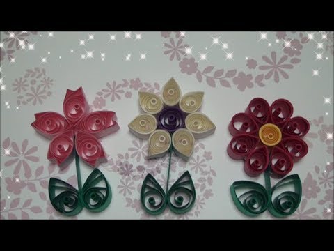 Diy 画用紙でくるくる可愛いペーパーフラワーの作り方 How To Make A Cute Paper Flower Surrounded By Drawing Paper Youtube