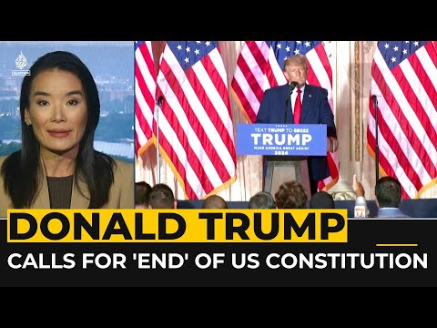 Trump calls for 'end' of US Constitution in Truth Social post