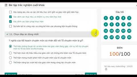 Module 4- Tiếng Anh - Đáp án trắc nghiệm cuối khóa