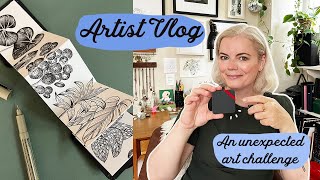 Artist Vlog  An Unexpected Mini Sketchbook Challenge...