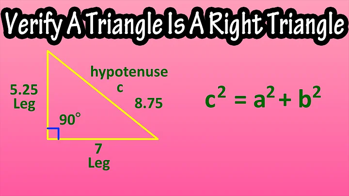 How To Verify A Triangle Is A Right Triangle Using The Pythagorean Theorem Explained