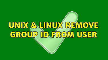 Unix & Linux: Remove group ID from user