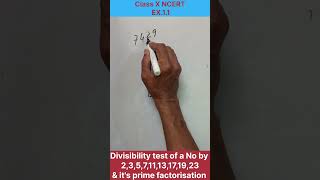 Prime factorisation of 7429|Ex.1.1|NCERT|Real number|