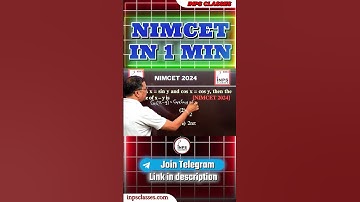 Trigonometric Ratio NIMCET 2024 PYQ