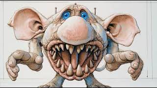 dark fantasy art grotesque surrealism a creature w