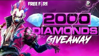 Free Fire 2000 Diamond Giveaway Live | Free Fire Diamond in Free screenshot 1