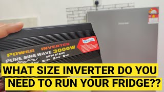 What Size Inverter Do You Need To Run Your Fridge?