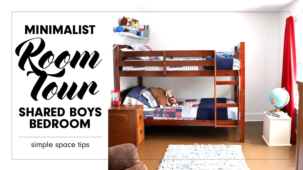 Minimalist Room Tour | Shared Bedroom for THREE boys! - YouTube