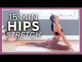 15 min Gentle Yoga for Hip Flexibility - HIPS DEEP STRETCH
