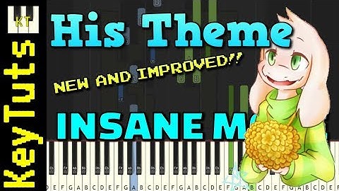 NEW AND IMPROVED His Theme from Undertale - Insane Mode [Piano Tutorial] (Synthesia)