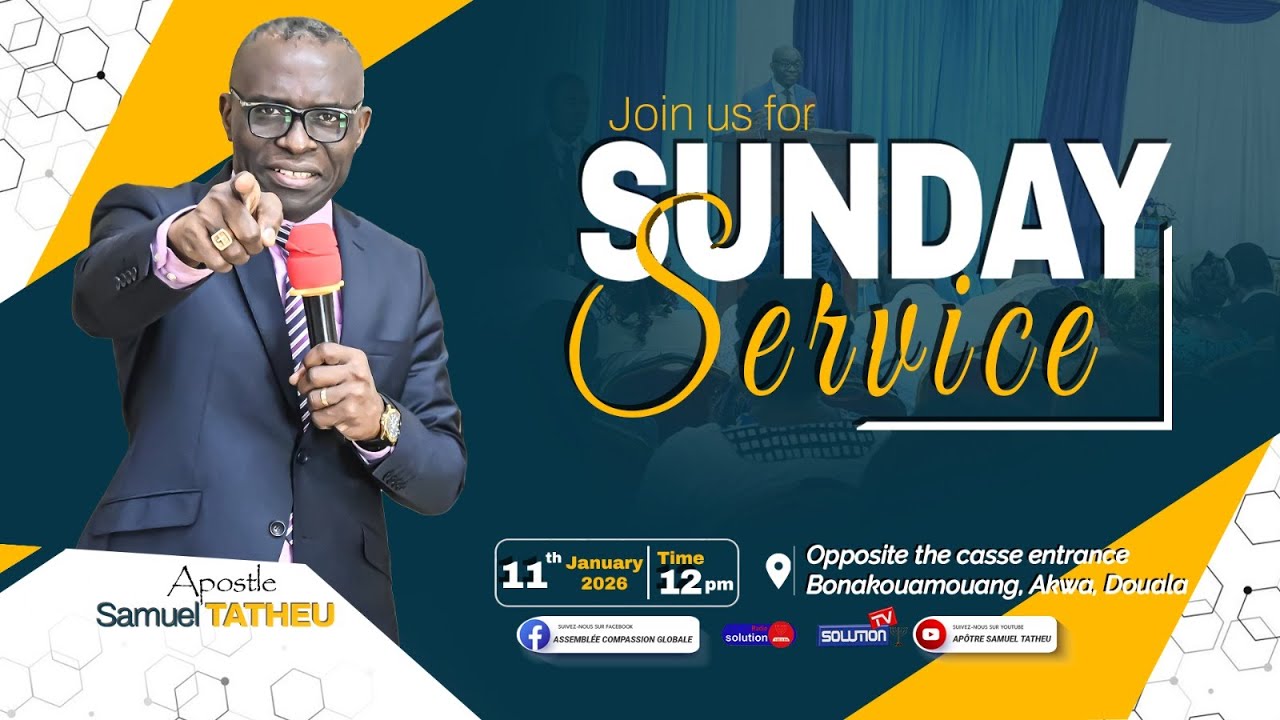 CULTE DOMINICAL EN DIRECT AVEC L'APÔTRE SAMUEL TATHEU