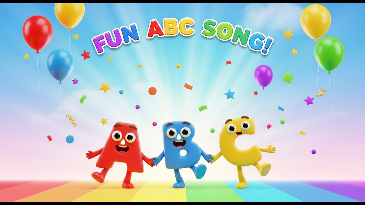 "🎵 Fun ABC Song for Kids! Learn Alphabet A to Z Characters 🌈 ...