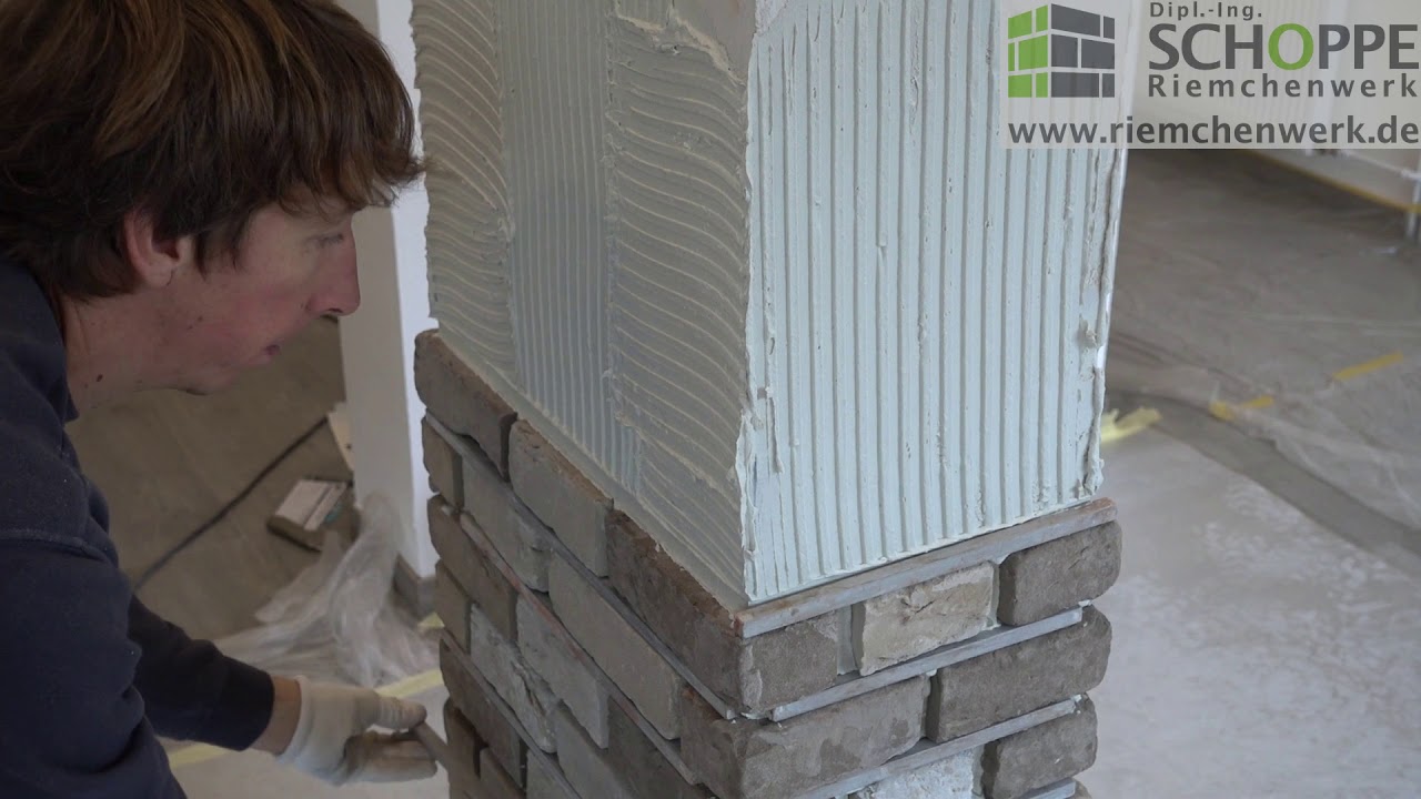 Riemchen verblender fassade kleben