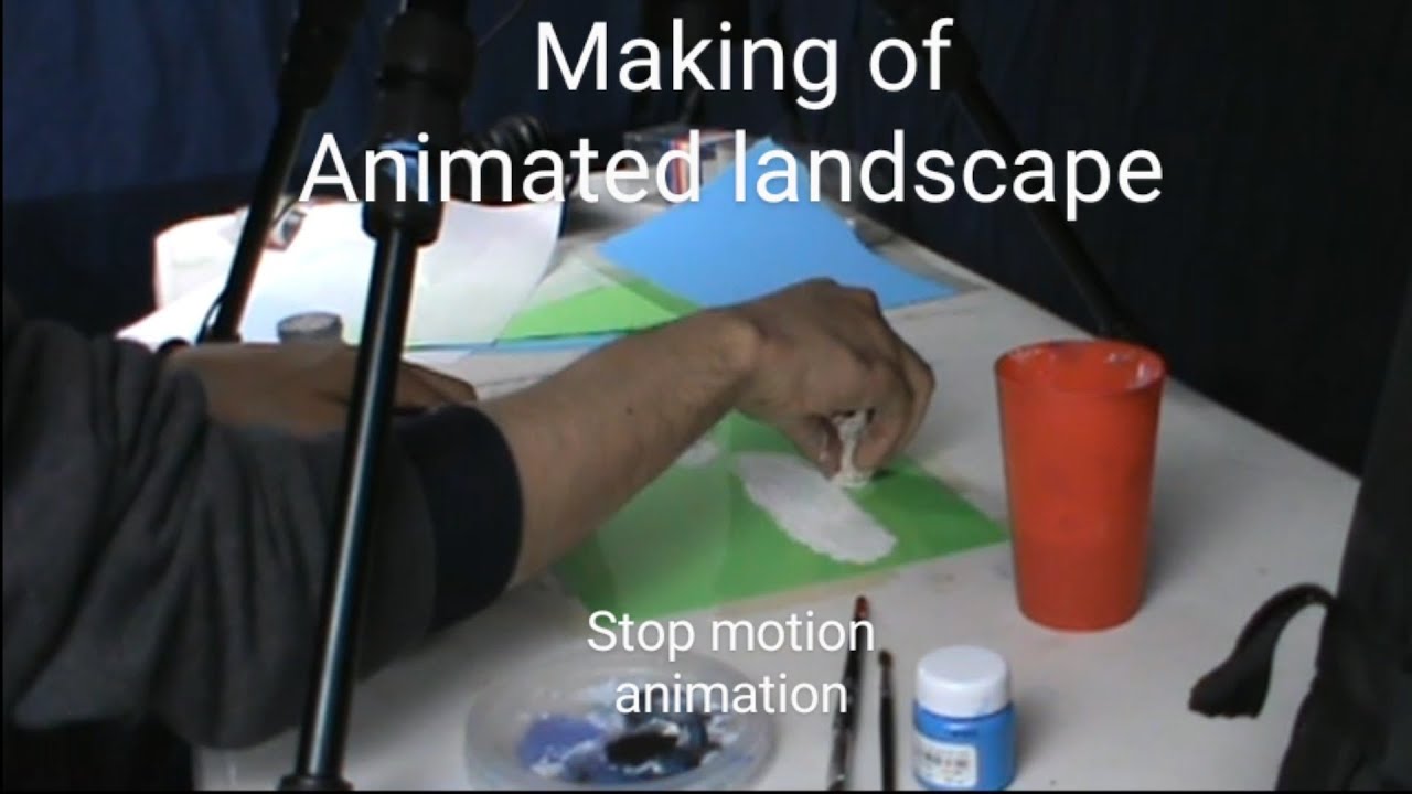 Making of animated landscape, stop motion animation - YouTube