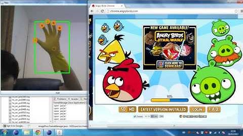 Playing angry birds with hand gestures