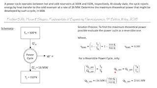 Reversible Power Cycle Efficiency -- Engineering Thermodynamics 80/107