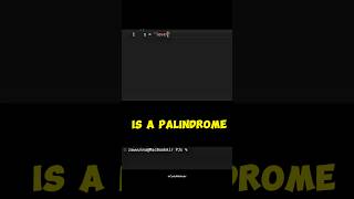Check Palindromes in One Line | Python Trick #shorts