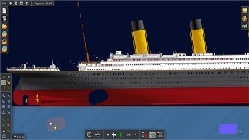 Algodoo Titanic and Britannic sinking