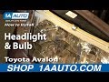 How to Replace Headlight 1998-1999 Toyota Avalon