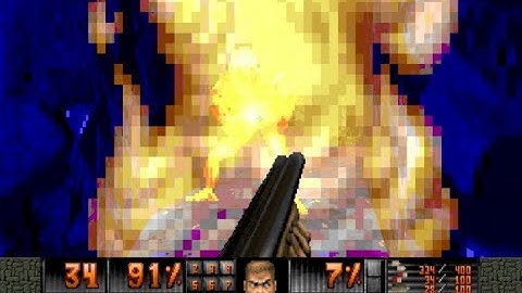 Doom 2 Alien Vendetta Map 27 UV with 96% in 1:04:03 (Many cathedrals)