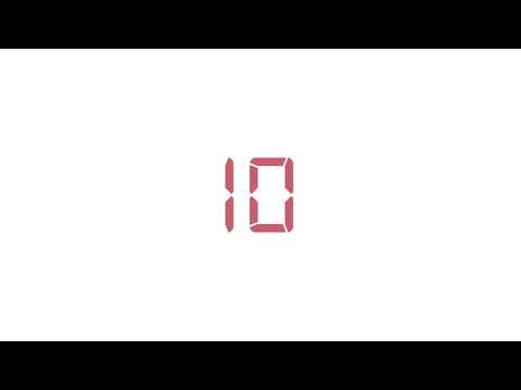 10Second Timer  Red Digital On White Background 1080p